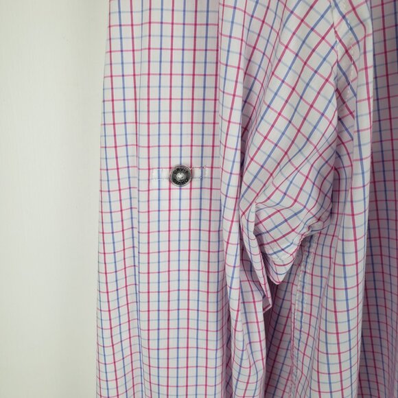 Orvis Lightweight Button Up White Blue Red Plaid Cape Back Long Sleeve Mens XL - Picture 4 of 10